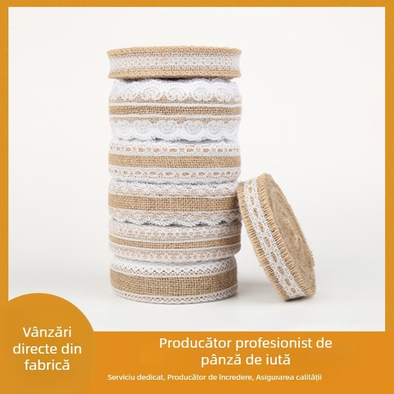 Rolă de dantelă și panglică pentru decoruri de Crăciun și nuntă