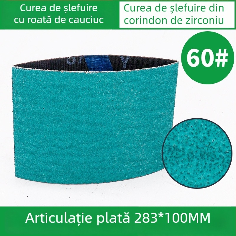 Bandă abrazivă 283x100 mm cu role din cauciuc pentru lustruire VSM, model fulg de zăpadă, pentru sudare și șlefuire