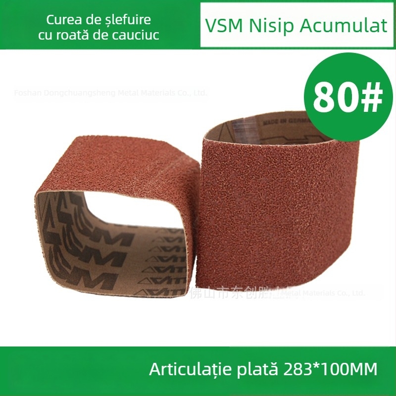 Bandă abrazivă 283x100 mm cu role din cauciuc pentru lustruire VSM, model fulg de zăpadă, pentru sudare și șlefuire