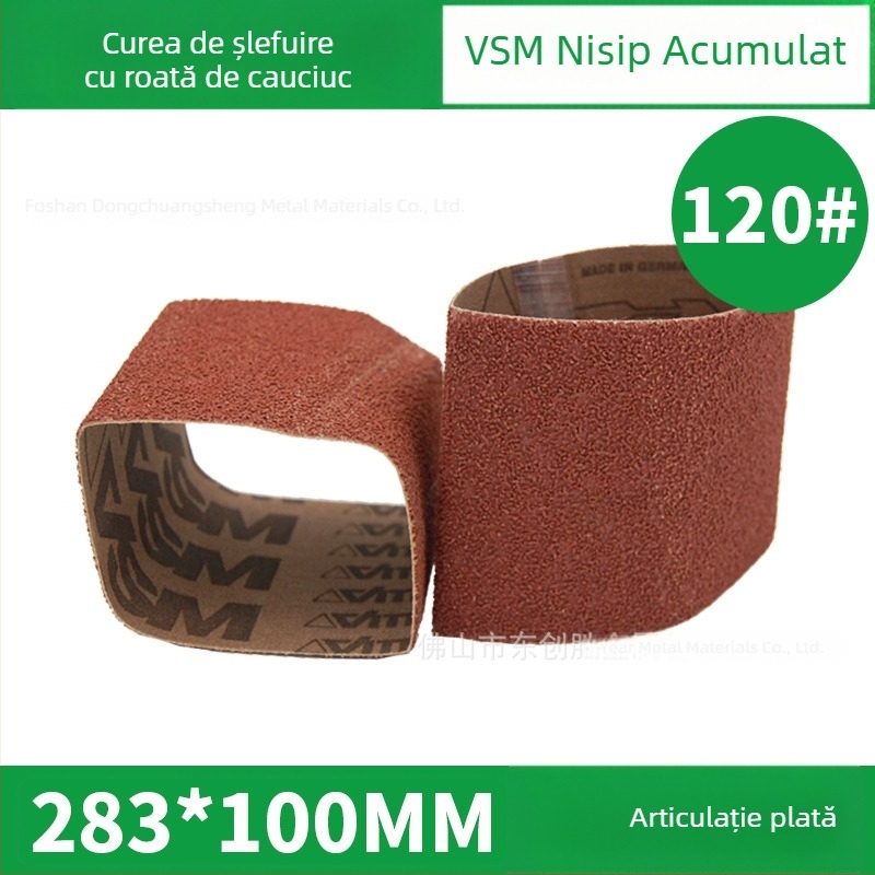 Bandă abrazivă 283x100 mm cu role din cauciuc pentru lustruire VSM, model fulg de zăpadă, pentru sudare și șlefuire