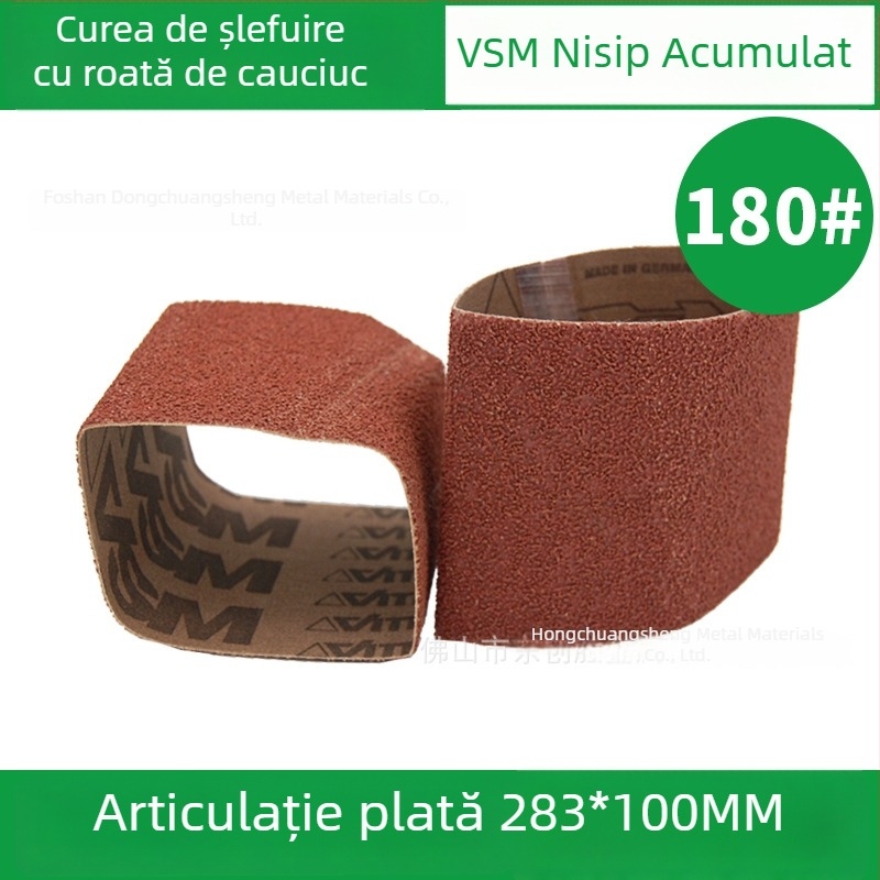 Bandă abrazivă 283x100 mm cu role din cauciuc pentru lustruire VSM, model fulg de zăpadă, pentru sudare și șlefuire