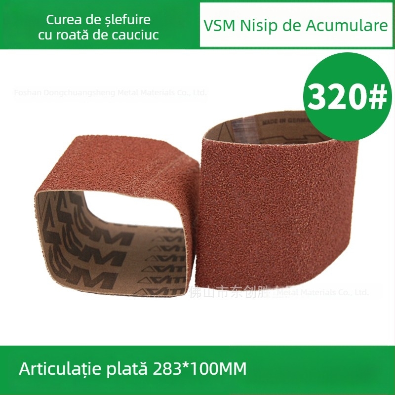Bandă abrazivă 283x100 mm cu role din cauciuc pentru lustruire VSM, model fulg de zăpadă, pentru sudare și șlefuire