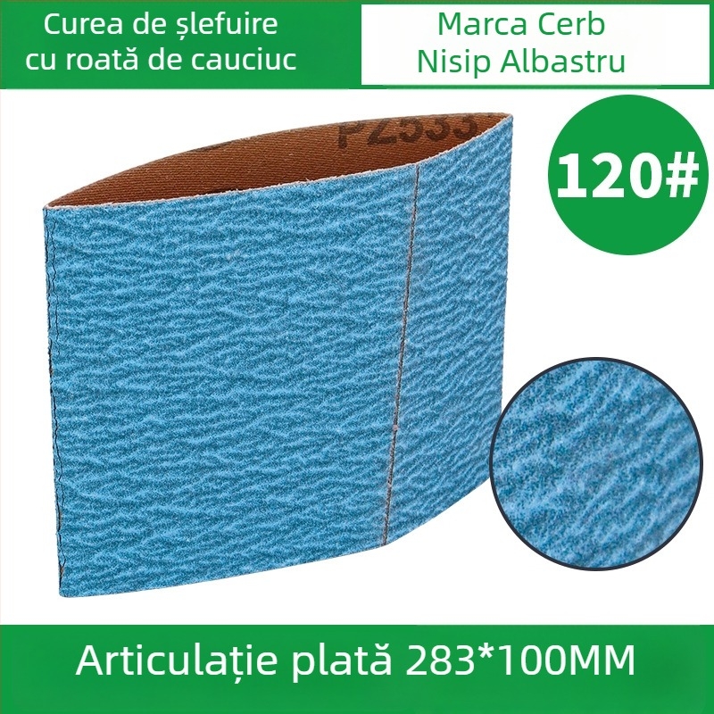 Bandă abrazivă 283x100 mm cu role din cauciuc pentru lustruire VSM, model fulg de zăpadă, pentru sudare și șlefuire