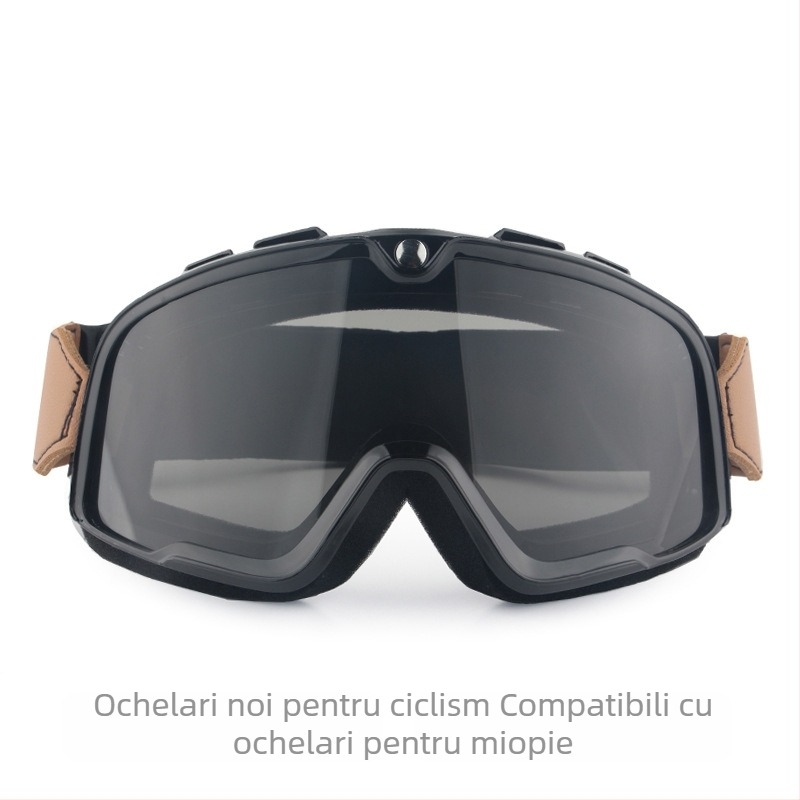 Ochelari pentru motocicletă și ciclism, protecție împotriva vântului și prafului, lentile antifog, compatibile cu miopie OP056