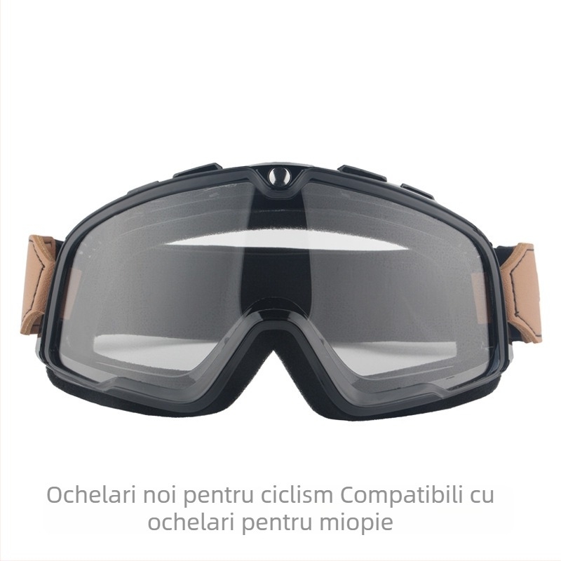 Ochelari pentru motocicletă și ciclism, protecție împotriva vântului și prafului, lentile antifog, compatibile cu miopie OP056