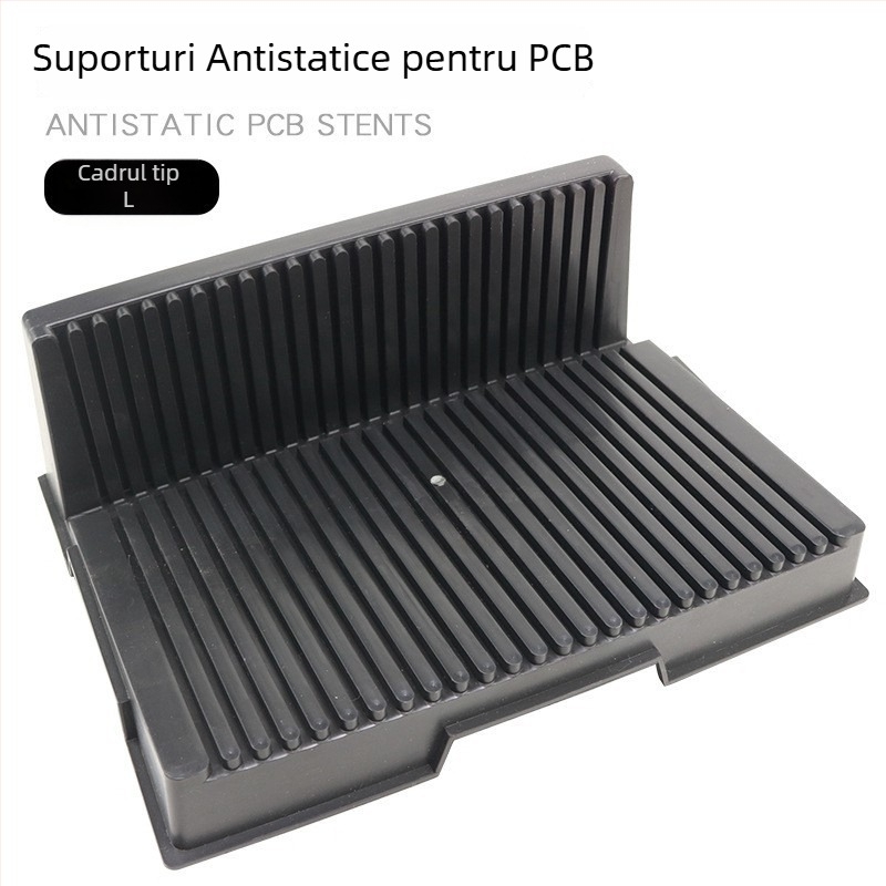 Suport antistat pentru plăci PCB, în formă de L, pentru tăvi SMT