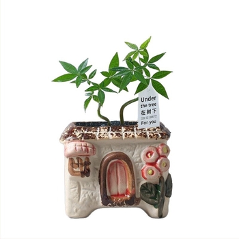 Ghiveci ceramic în formă de ciupercă pentru suculente, stil pastoral, pentru masă