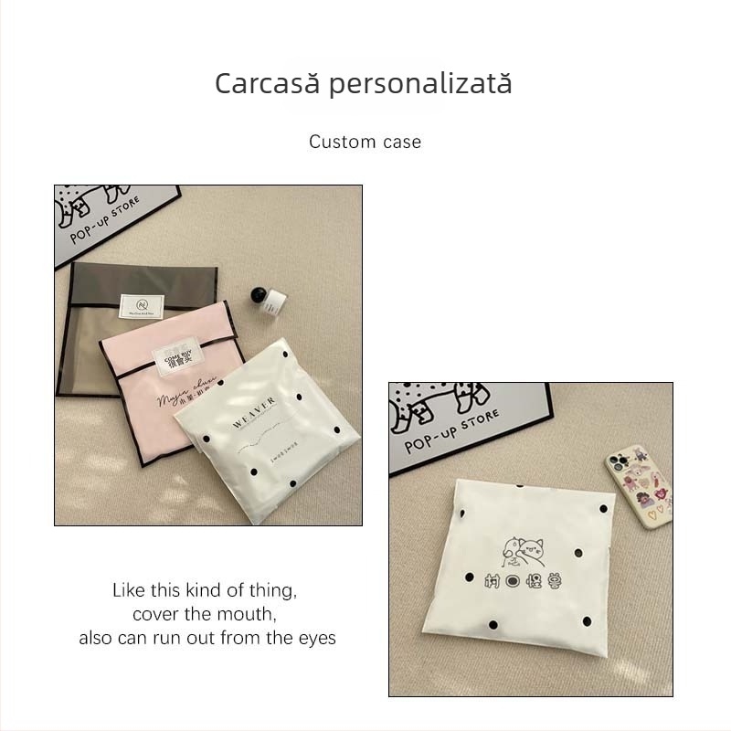 Pungi plate din plastic pentru imprimarea logo-ului, ambalaj cadou pentru haine feminine – mai multe dimensiuni