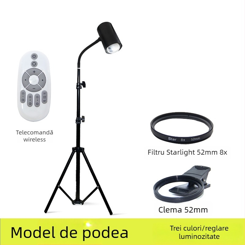 Lampă pentru fotografiere bijuterii, 40W, RGB, reglaj intensitate luminoasă, sursă de alimentare independentă