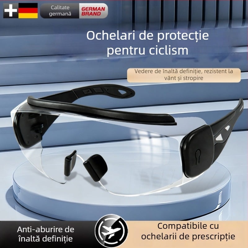 Ochelari de ciclism antivânt pentru alpinism și schi, eleganți, rezistenți la praf și ceață, compatibili cu ochelari, unisex