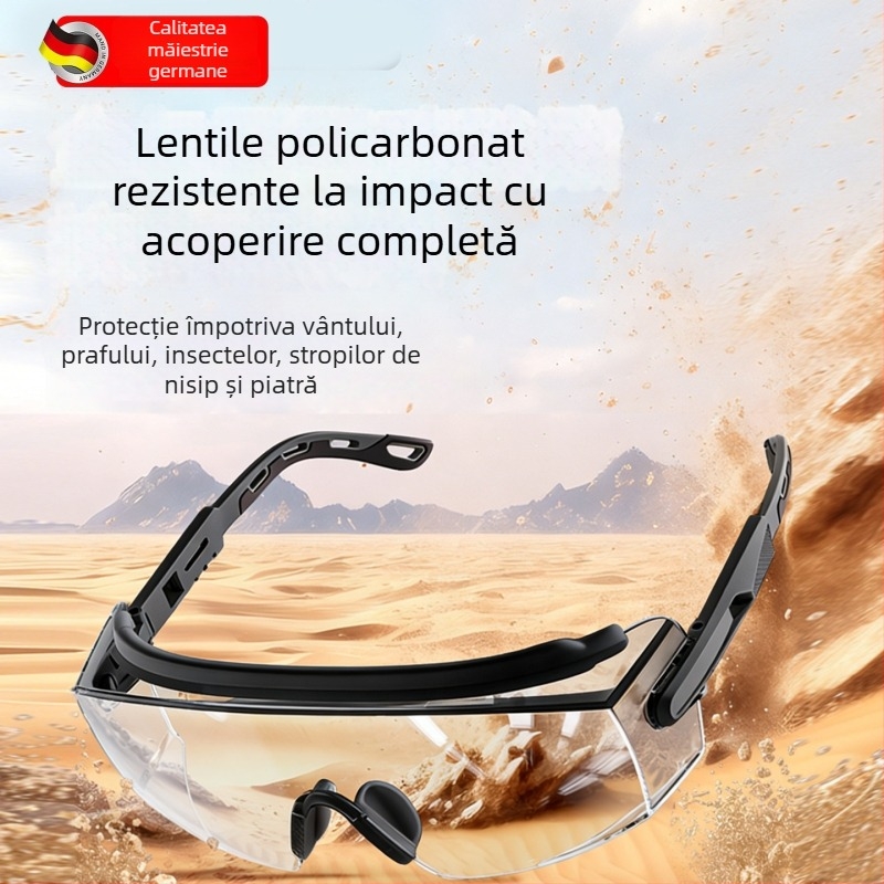 Ochelari de ciclism antivânt pentru alpinism și schi, eleganți, rezistenți la praf și ceață, compatibili cu ochelari, unisex