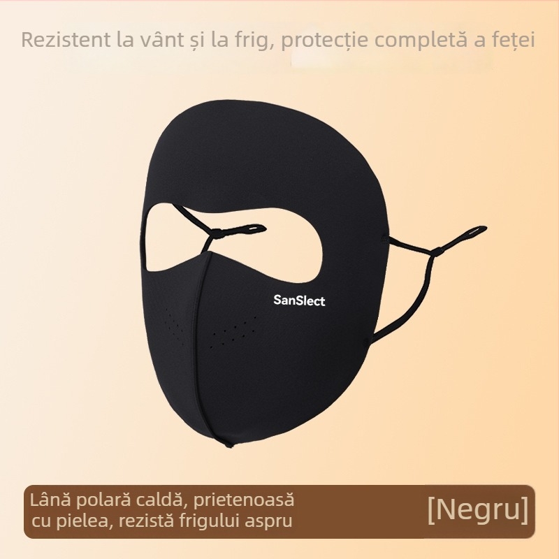 Mască de ciclism toamnă-iarnă, groasă și caldă, respirabilă, fără urme, față completă, protecție împotriva vântului, pentru femei
