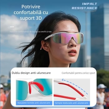Ochelari de alergare pentru exterior cu protecție UV, rezistenți la vânt, polarizați, pentru maraton
