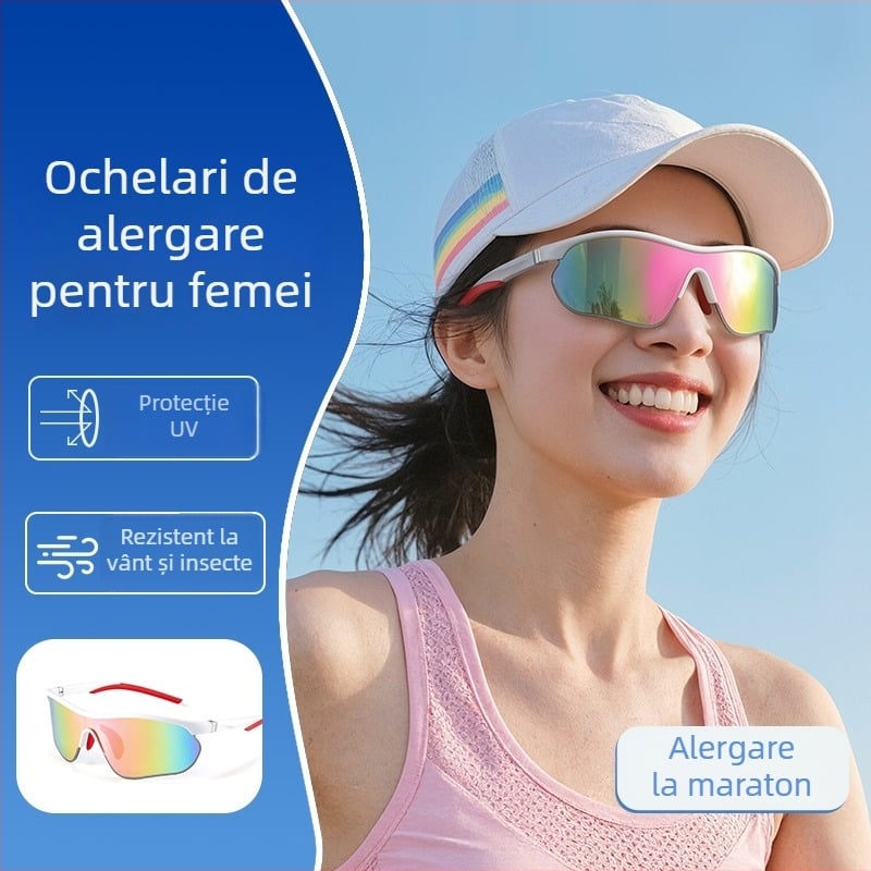 Ochelari de alergare pentru exterior cu protecție UV, rezistenți la vânt, polarizați, pentru maraton