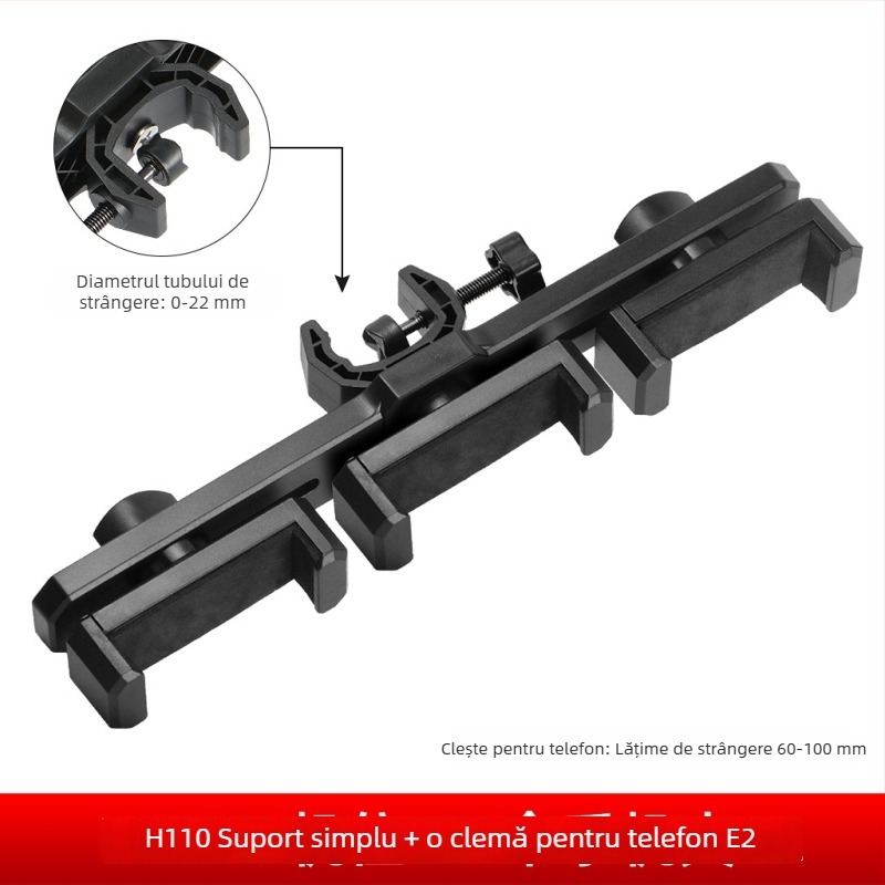 Suport pentru telefon pentru live streaming cu braț transversal dublu, trei cleme pentru telefoane, gimbal pentru selfie — accesoriu pentru trepied de podea