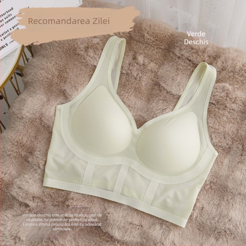 Sutien fără sârmă, în stil vestă, ușor, respirabil și confortabil