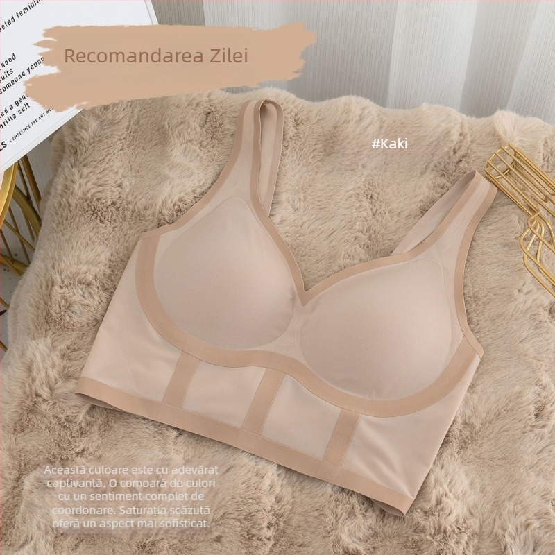 Sutien fără sârmă, în stil vestă, ușor, respirabil și confortabil