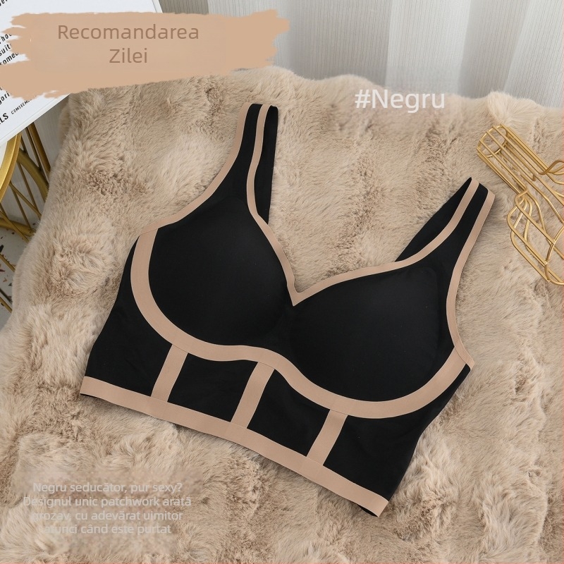 Sutien fără sârmă, în stil vestă, ușor, respirabil și confortabil