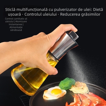 Pulverizator de ulei din oțel inoxidabil 304 pentru bucătărie, utilizare comercială, controlul grăsimilor, recipient de pulverizare cu pompă pentru friteuza cu aer