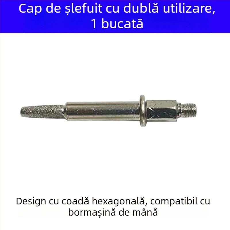 Acnistă de lanț cu manivelă, instrument portabil pentru ascuțirea lanțurilor de ferăstrău, cap de ascuțire și fișă pentru tâmplărie