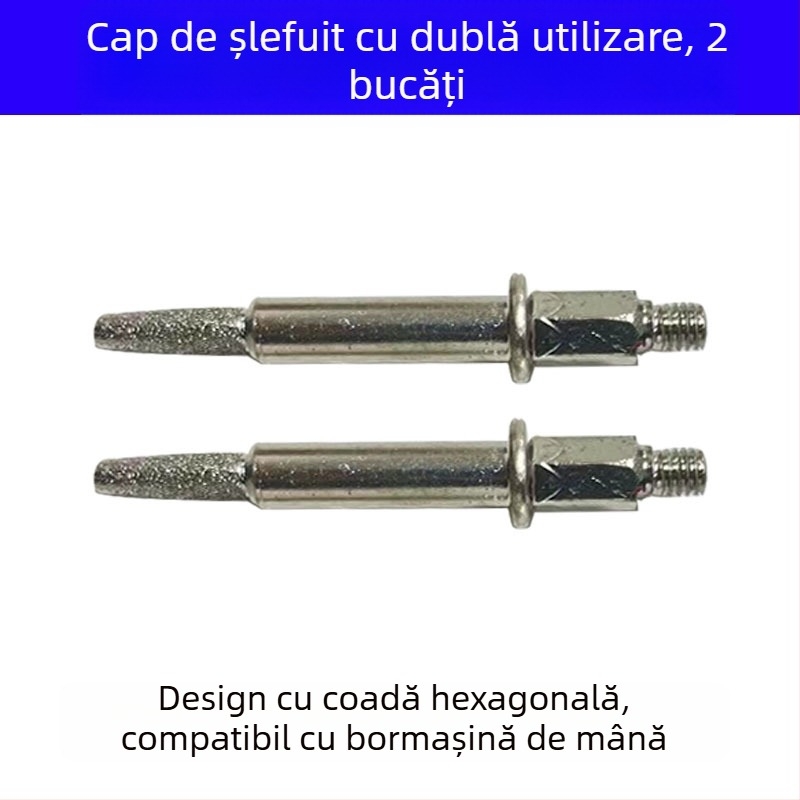 Acnistă de lanț cu manivelă, instrument portabil pentru ascuțirea lanțurilor de ferăstrău, cap de ascuțire și fișă pentru tâmplărie