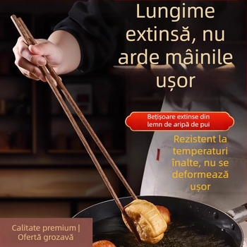 Bețe de lemn extinse pentru prăjirea tăiețeilor, rezistente la temperaturi înalte, antiarși, netencuite, din santal roșu