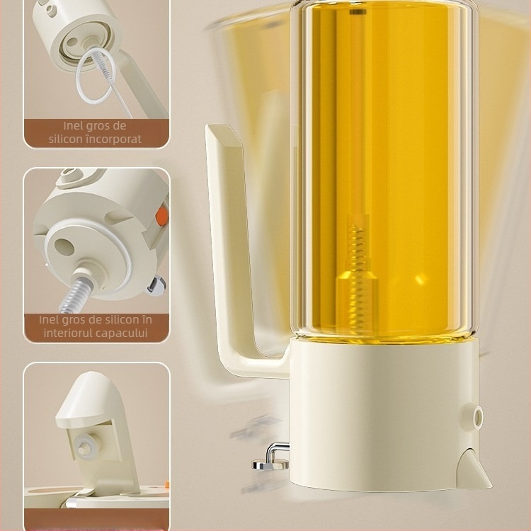 Sticlă de depozitare a uleiului din sticlă, cu spray atomizant, de calitate alimentară, fără picurare, 2 în 1, recipient mic