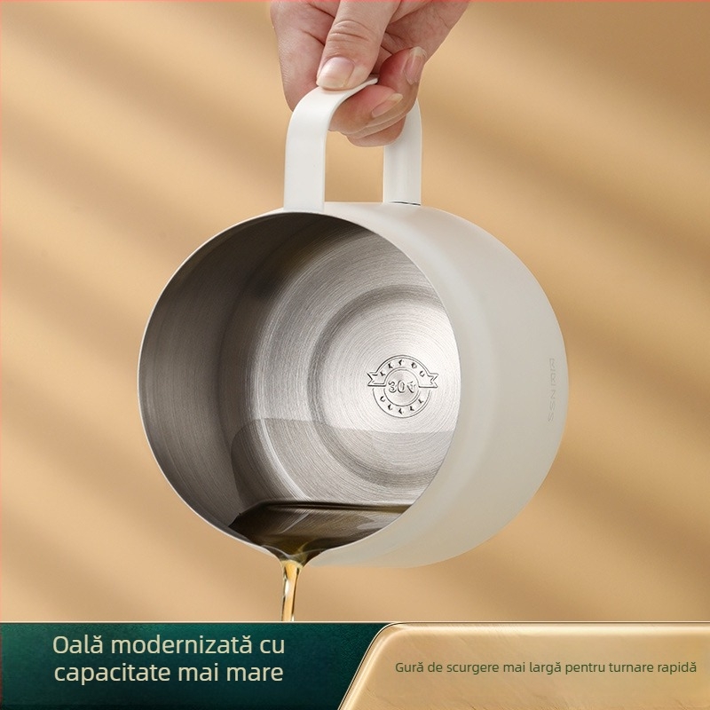 Recipient din oțel inoxidabil 304 pentru filtrare de ulei, uz casnic, depozitare ulei și separare a reziduurilor