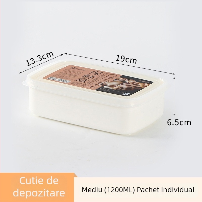 Cutie din plastic pentru păstrarea alimentelor în frigider, cutie dreptunghiulară pentru prânz, potrivită pentru cuptor cu microunde, pentru elevi