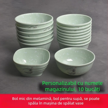 Vas melamin mic pentru supă, orez, terci și tăiței – bol rotund pentru restaurante, stil chinezesc