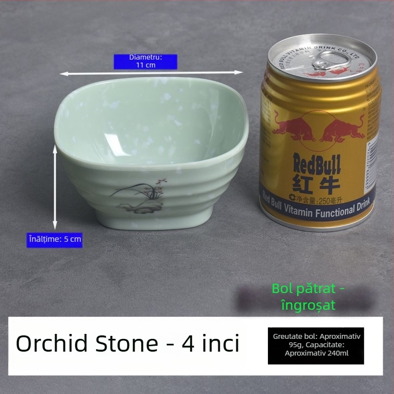 Vas melamin mic pentru supă, orez, terci și tăiței – bol rotund pentru restaurante, stil chinezesc