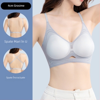 Sutien fără cusături, fără spate, cu design U, push-up, invizibil sub haine