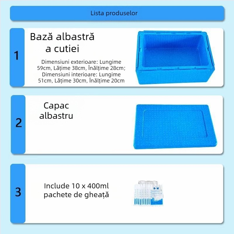 Cutie izolatoare pentru mâncare pentru stand în aer liber, spumă EPP îngroșată