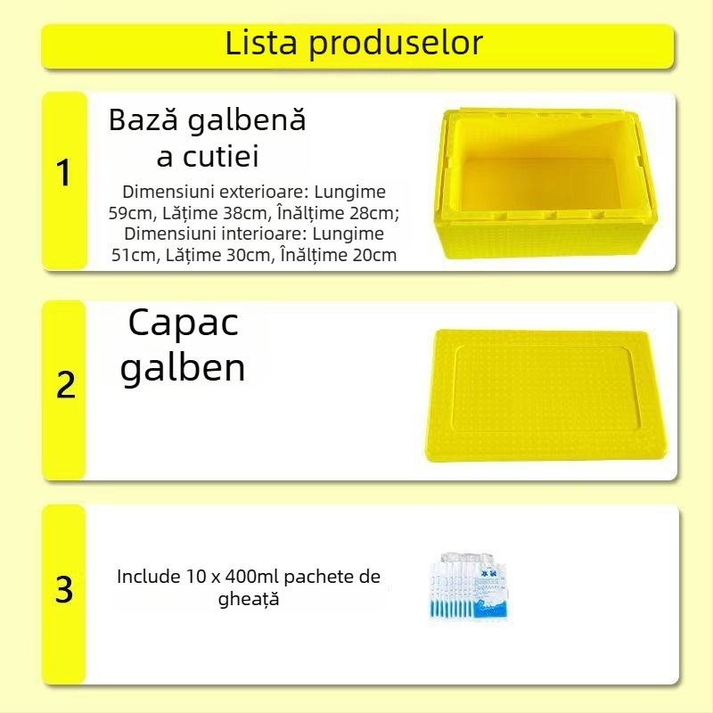 Cutie izolatoare pentru mâncare pentru stand în aer liber, spumă EPP îngroșată