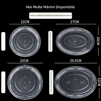 Farfurii de plastic de unică folosință, cu pereți groși, pentru picnicuri și banchete festive, rotunde, turnate prin injecție