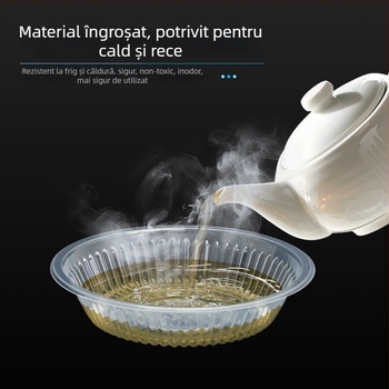 Farfurie de unică folosință pentru sosuri, farfurie pentru sos de soia și condimente, rotundă din plastic (50–180 ml)