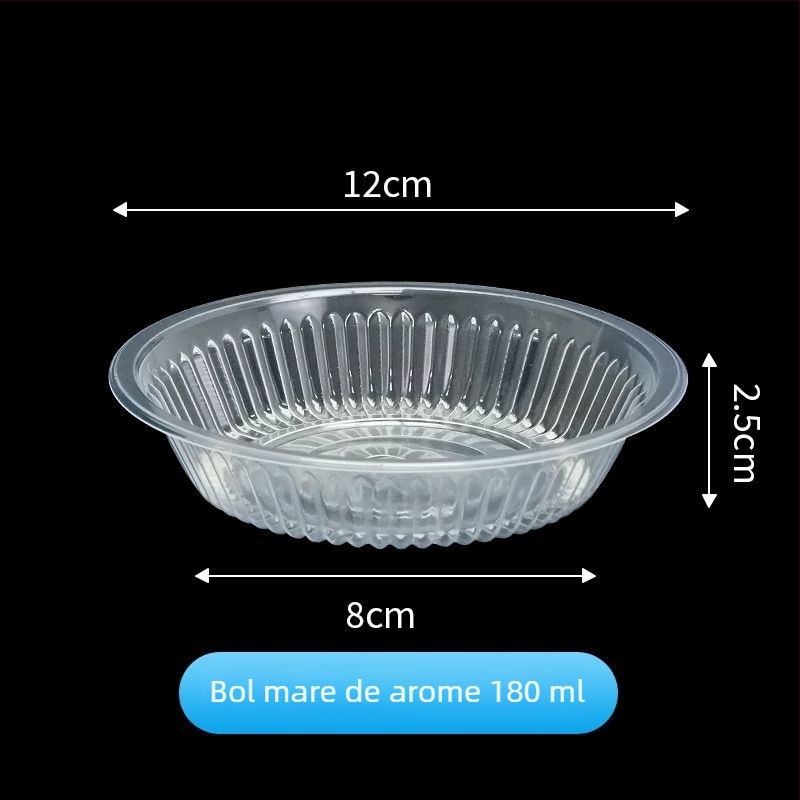 Farfurie de unică folosință pentru sosuri, farfurie pentru sos de soia și condimente, rotundă din plastic (50–180 ml)