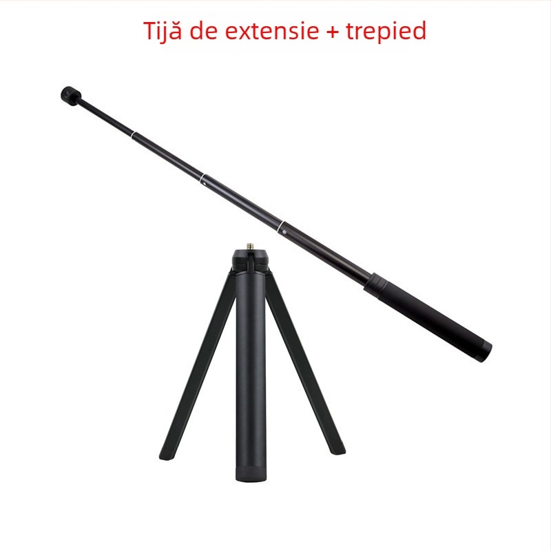 Bară telescopică din aliaj de aluminiu pentru stabilizatorul de telefon DJI Zhiyun, cu șurub de 1/4 inci și trepied întărit