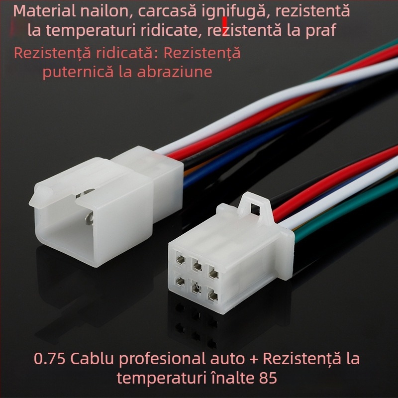 Conector de 2,8 mm pentru vehicul electric, nucleu cu 2–9 găuri, pereche de cabluri cu conector plug-in, contact masculin și feminin