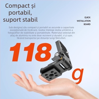 Placă în formă de L, pliabilă pentru camere fără oglindă, pentru fotografiere verticală, compatibilă cu stabilizatorul DJI RS3, plăcuță de montare rapidă pentru capul de trepied