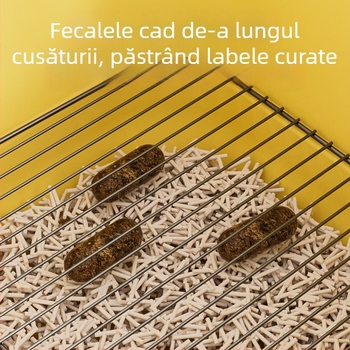 Toaletă pentru câine în stil cadă, cu plasă metalică anti-evadare, ușor de curățat, pentru câini de la mici la mari