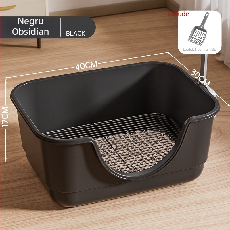 Toaletă pentru câine în stil cadă, cu plasă metalică anti-evadare, ușor de curățat, pentru câini de la mici la mari