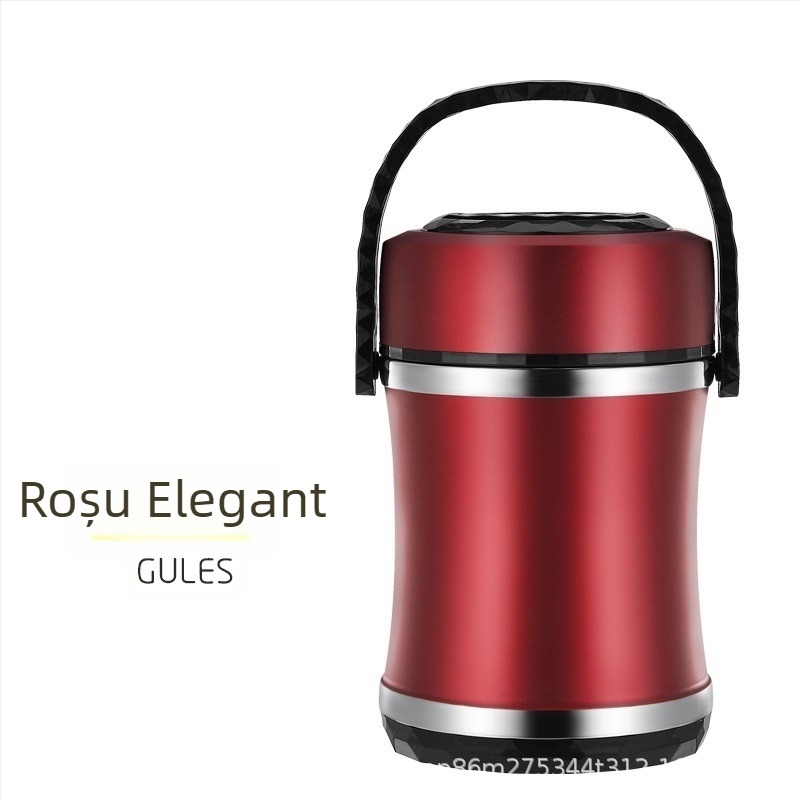 Mu Yixin cutie de prânz izolată din oțel inoxidabil 304, design în trei straturi, culoare variată, capacitate mare 2.1–3 L, pentru adulți