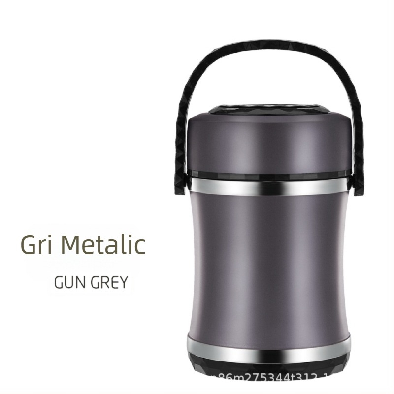 Mu Yixin cutie de prânz izolată din oțel inoxidabil 304, design în trei straturi, culoare variată, capacitate mare 2.1–3 L, pentru adulți