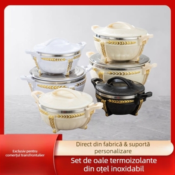 Siyue set oale din oțel inoxidabil cu izolație, pereți dubli, 3 piese, pentru birou și casă