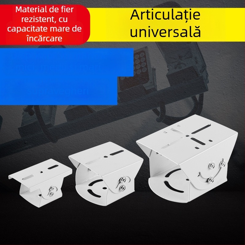 Suport mediu cu articulație universală Duckbill pentru monitorizare, cu bară transversală, tijă verticală, braț transversal și cap pan-tilt pentru cameră