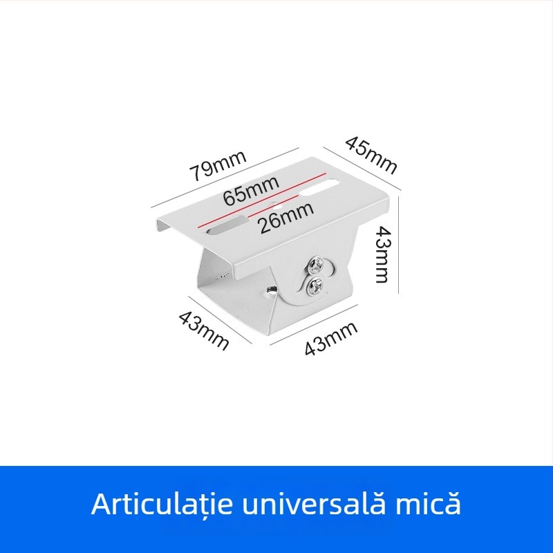 Suport mediu cu articulație universală Duckbill pentru monitorizare, cu bară transversală, tijă verticală, braț transversal și cap pan-tilt pentru cameră