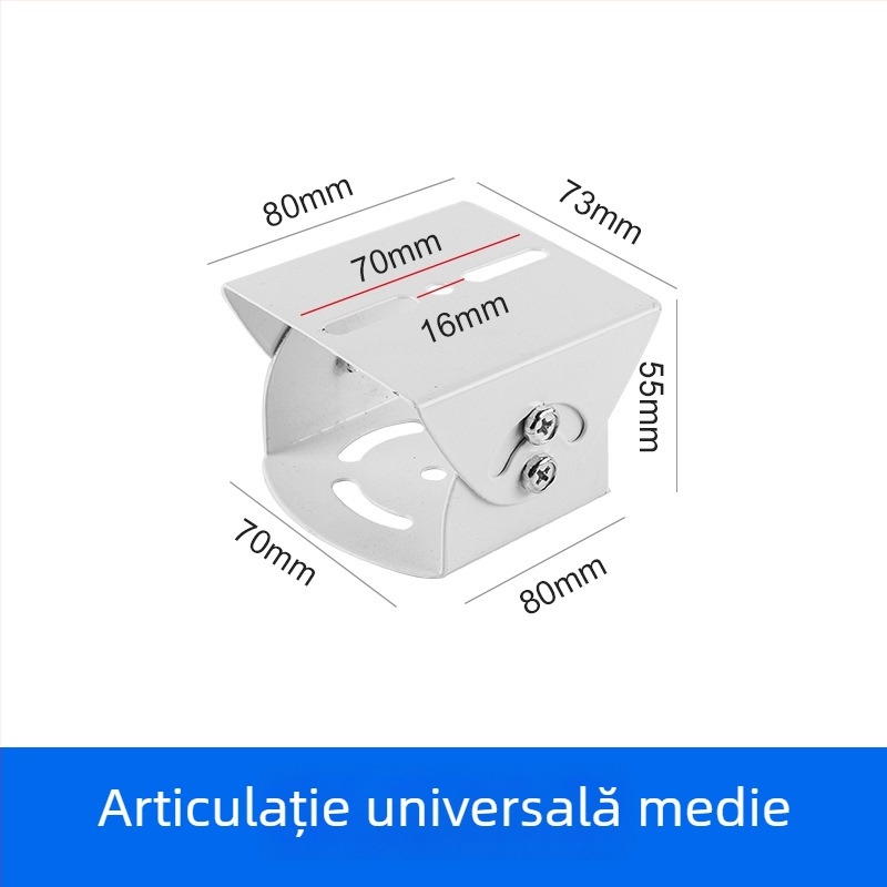 Suport mediu cu articulație universală Duckbill pentru monitorizare, cu bară transversală, tijă verticală, braț transversal și cap pan-tilt pentru cameră