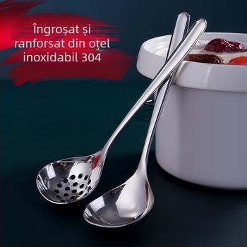 Lingură de supă din oțel inoxidabil 304 cu sită