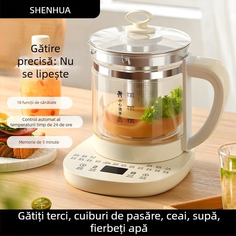 Recipient pentru decocturi sănătoase, capacitate mare, ceainic electric multifuncțional pentru casă și birou, complet automat